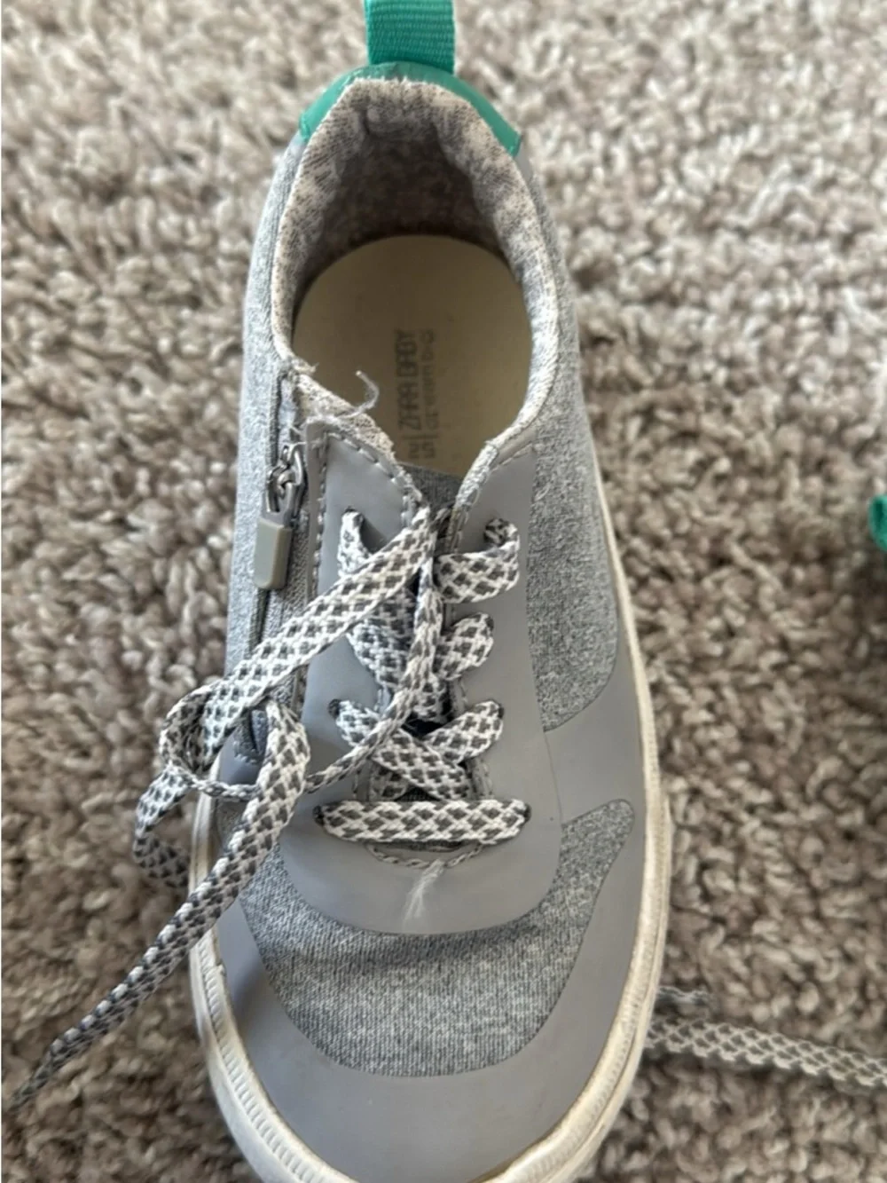 Kids Grey and Teal Casual Sneakers ZARA - Picture 4 of 4